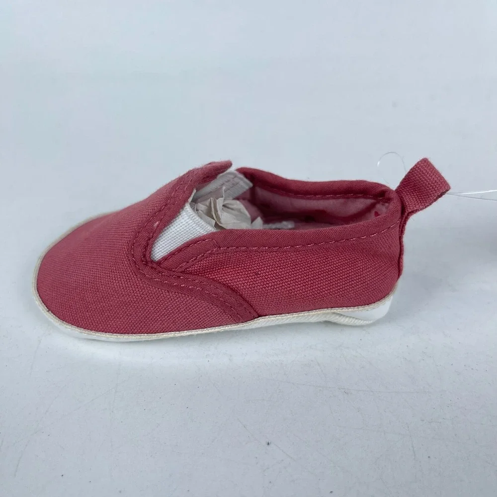 Child of Mine by Carter's Baby Kids Shoes Size 0-3M Pink Canvas Slip On GFG59926